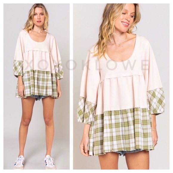 POL Tiered Babydoll Tunic Blouse - Picture 4 of 14